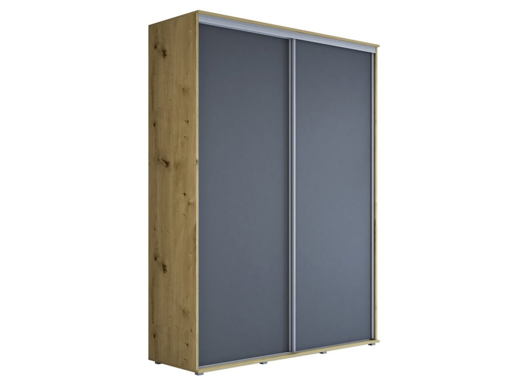 Wysoka szafa przesuwna, pakowna – Maja 130x242x61 cm.
