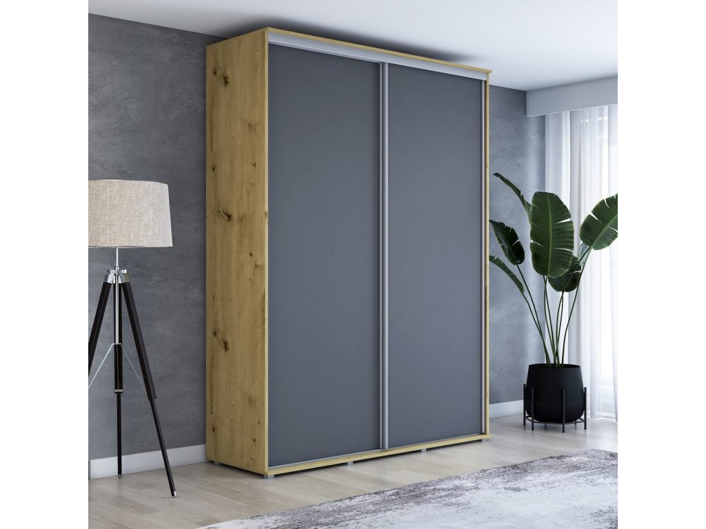 Wysoka szafa przesuwna, pakowna – Maja 170x242x61 cm.