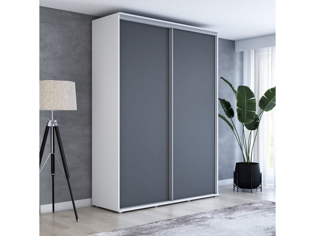 Wysoka szafa przesuwna, pakowna – Maja 140x242x61 cm.