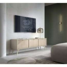 Komoda WOOD RTV -  jodła +  beż piaskowy