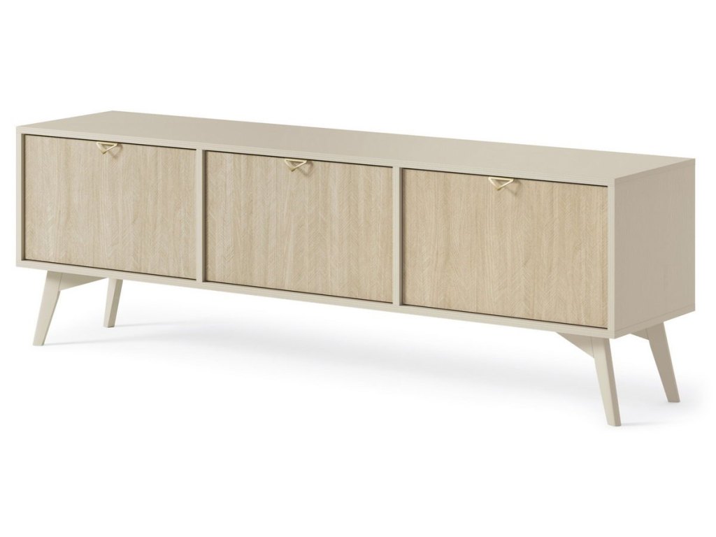 Komoda WOOD RTV -  jodła +  beż piaskowy