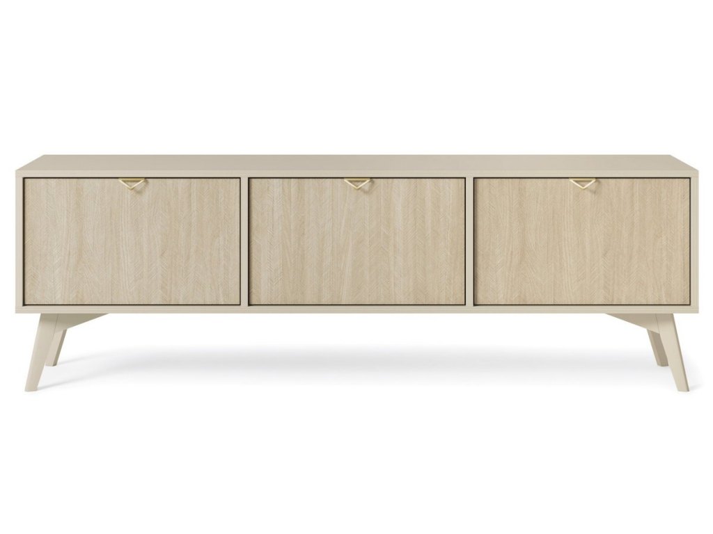 Komoda WOOD RTV -  jodła +  beż piaskowy