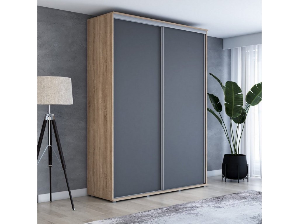 Wysoka szafa przesuwna, pakowna – Maja 110x242x61 cm.