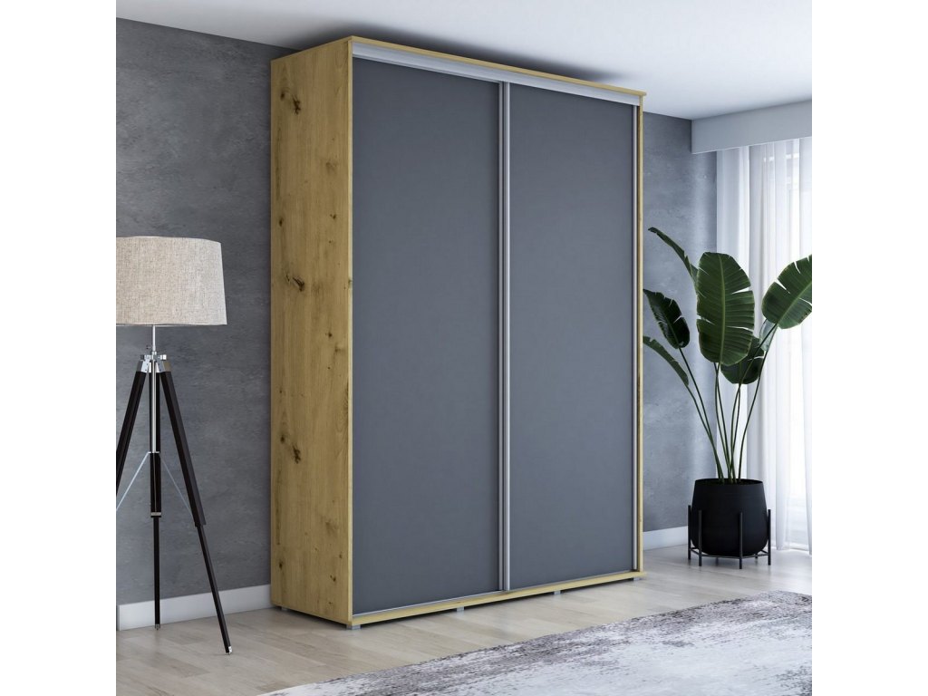 Wysoka szafa przesuwna, pakowna – Maja 110x242x61 cm.
