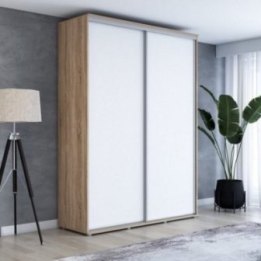 Wysoka szafa przesuwna z lustrem, pakowna – Maja 100x242x61 cm.