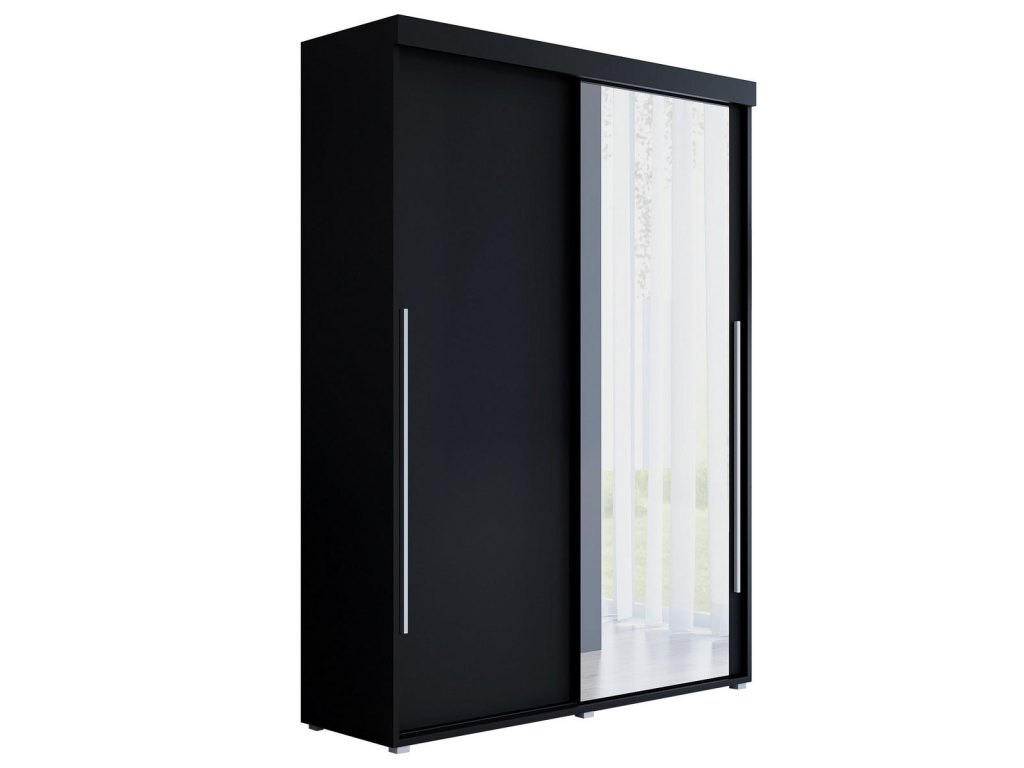 Wysoka, wąska szafa przesuwna, pakowna – Slim 110x202x45,5 cm.
