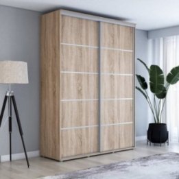 Szafa przesuwna Maja PLUS 180x242 sonoma – pojemna do sypialni