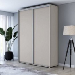 Wysoka Szafa Przesuwna BARI - 170x220x61 cm kaszmir z Systemem Sevroll | Pojemna