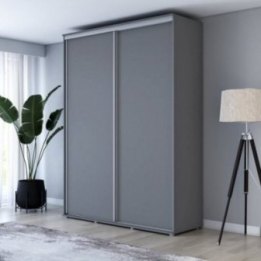 Wysoka Szafa Przesuwna BARI - 170x220x61 cm antracyt z Systemem Sevroll | Pojemna