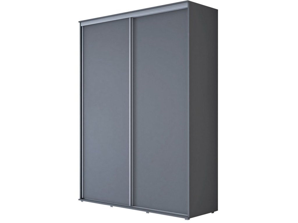 Wysoka Szafa Przesuwna BARI - 180x220x61 cm antracyt z Systemem Sevroll | Pojemna