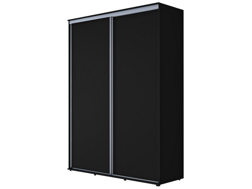 Wysoka Szafa Przesuwna BARI - 180x220x61 cm czarna z Systemem Sevroll | Pojemna