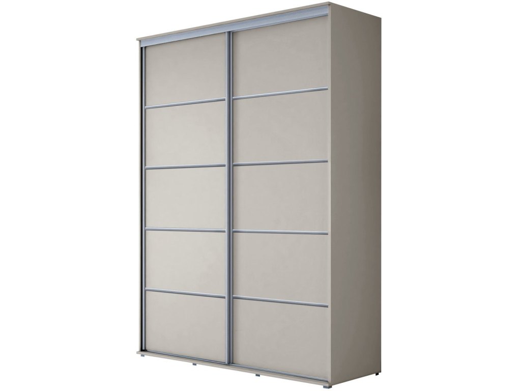 Wysoka Szafa Przesuwna BARI PLUS - 110x222x61 cm kaszmir z Systemem Sevroll | Pojemna