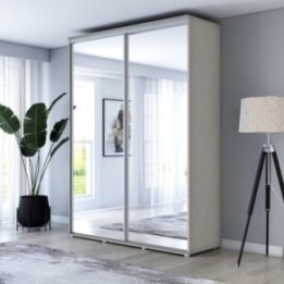 Wysoka Szafa Przesuwna BARI 2 - 100x220x61 cm kaszmir z Systemem Sevroll | Pojemna