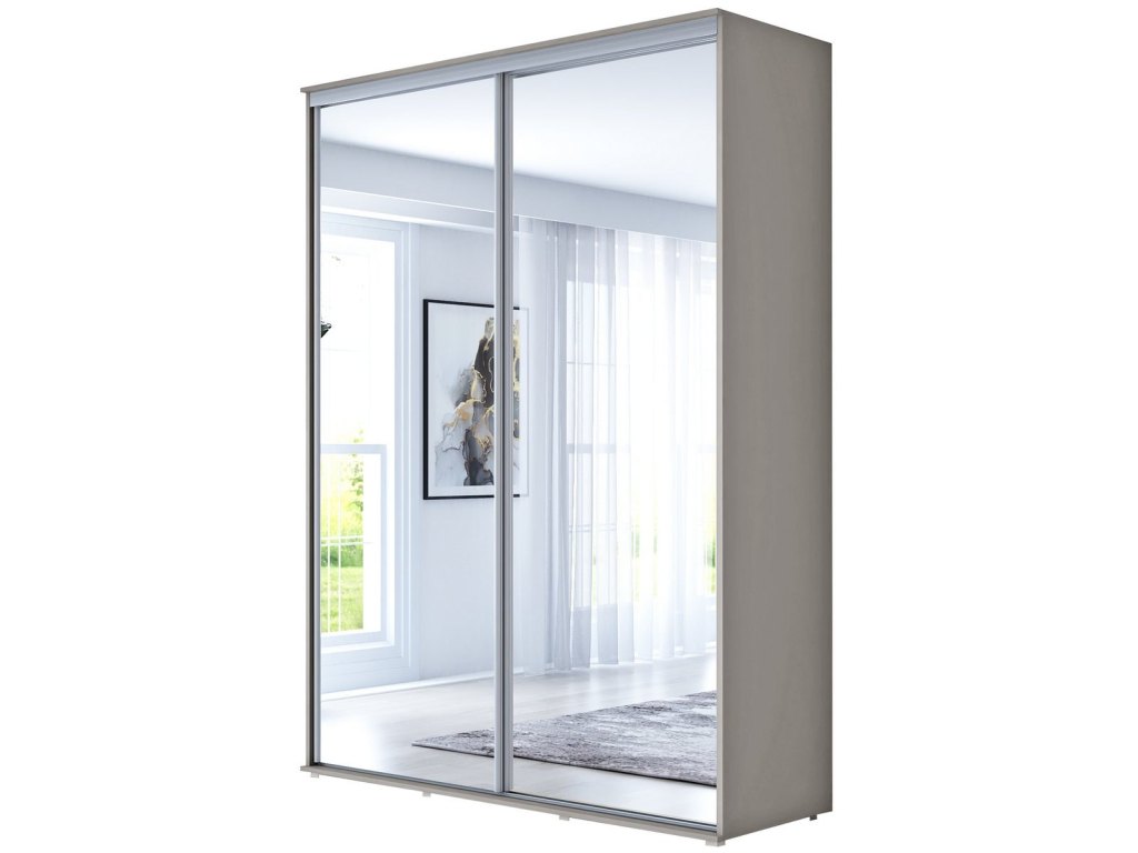 Wysoka Szafa Przesuwna BARI 2 - 110x220x61 cm kaszmir z Systemem Sevroll | Pojemna