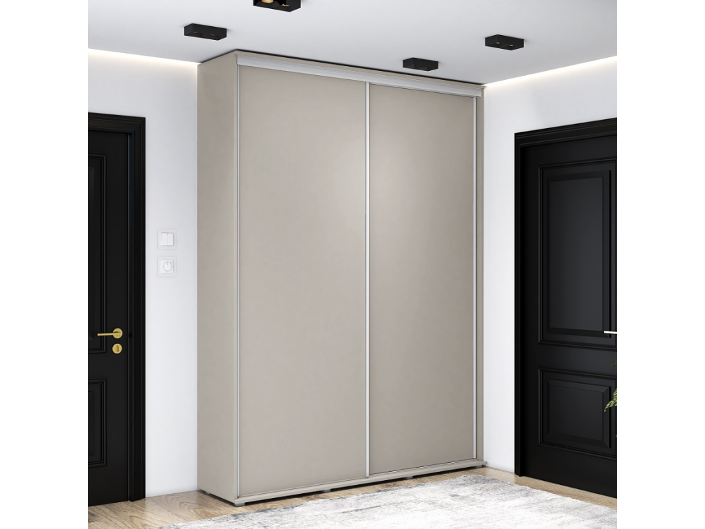 Szafa przesuwna BARI SLIM z systemem Sevroll, pojemna, wąska, szafa przesuwna