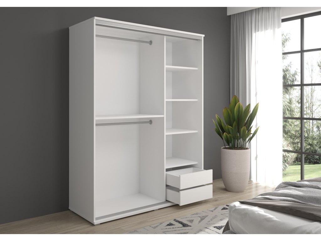 Szafa z drzwiami przesuwnymi GAJA 3 190x202x61 - kaszmir, nowoczesna, praktyczna z lustrem