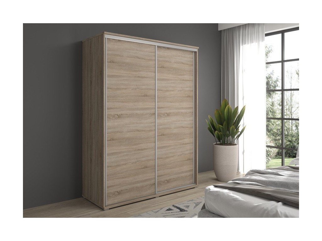 Szafa z drzwiami przesuwnymi Liwia 130x202x45 cm – Elegancka Minimalistka z Maksymalną Funkcjonalnością