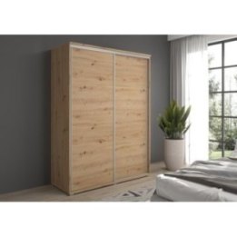 Szafa z drzwiami przesuwnymi Liwia 140x202x45 cm – Elegancka Minimalistka z Maksymalną Funkcjonalnością