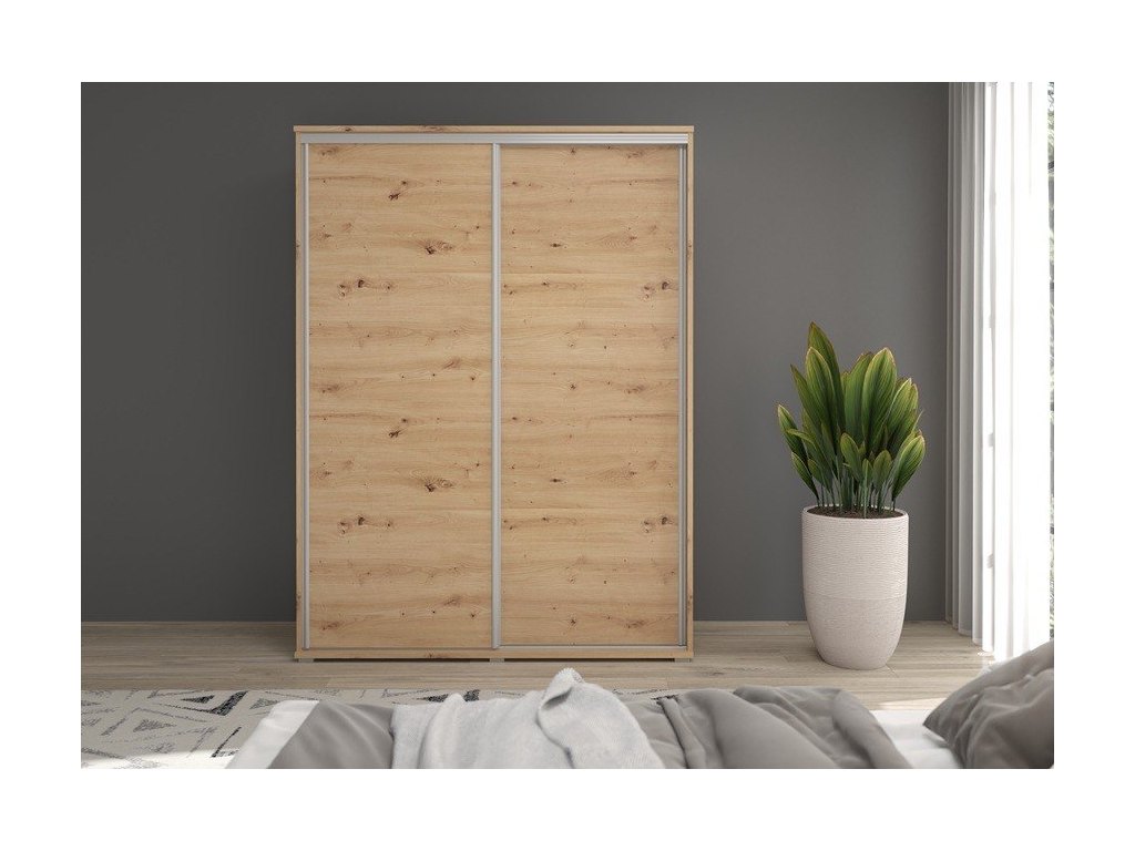 Szafa z drzwiami przesuwnymi Liwia 150x202x45 cm – Elegancka Minimalistka z Maksymalną Funkcjonalnością