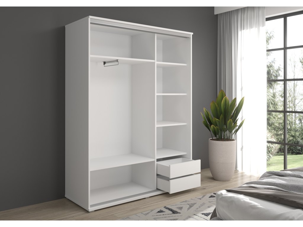 Szafa z drzwiami przesuwnymi Liwia 190x202x45 cm – Elegancka Minimalistka z Maksymalną Funkcjonalnością