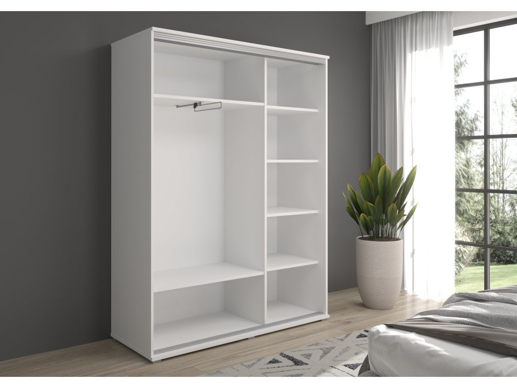Szafa z drzwiami przesuwnymi Liwia 140x202x45 cm – Elegancka Minimalistka z Maksymalną Funkcjonalnością