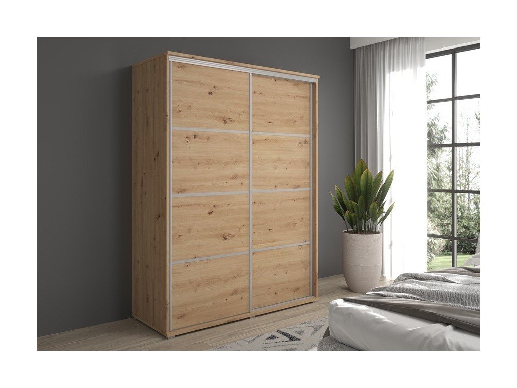 Szafa z drzwiami przesuwnymi Liwia 180x202x45 cm – Elegancka Minimalistka z Maksymalną Funkcjonalnością