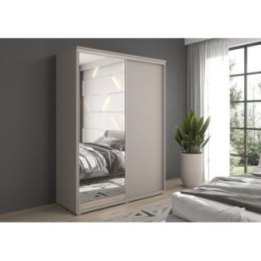 Szafa z drzwiami przesuwnymi i lustrem Liwia 120x202x45 cm – Elegancka Minimalistka z Maksymalną Funkcjonalnością