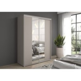 Szafa z drzwiami przesuwnymi i lustrem Liwia 120x202x45 cm – Elegancka Minimalistka z Maksymalną Funkcjonalnością