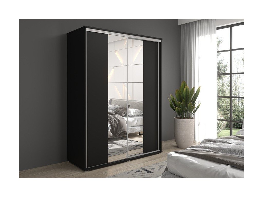 Szafa z drzwiami przesuwnymi i lustrem Liwia 120x202x45 cm – Elegancka Minimalistka z Maksymalną Funkcjonalnością