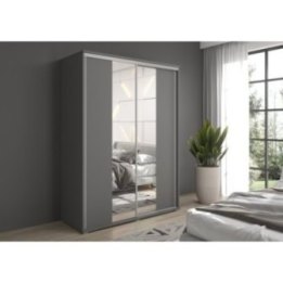 Szafa z drzwiami przesuwnymi i lustrem Liwia 100x202x45 cm – Elegancka Minimalistka z Maksymalną Funkcjonalnością