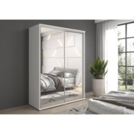 Szafa z drzwiami przesuwnymi  i lustrem Liwia 110x202x45 cm – Elegancka Minimalistka z Maksymalną Funkcjonalnością