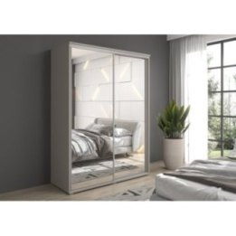 Szafa z drzwiami przesuwnymi i lustrem  Liwia 190x202x45 cm – Elegancka Minimalistka z Maksymalną Funkcjonalnością