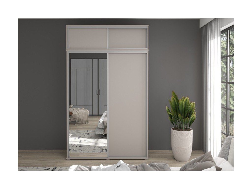 Szafa z drzwiami przesuwnymi Liwia 130x202x45 cm – biała Elegancka Minimalistka z Maksymalną Funkcjonalnością