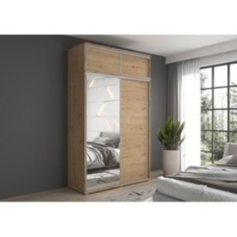 Szafa z drzwiami przesuwnymi Liwia 150x202x45 cm – biała Elegancka Minimalistka z Maksymalną Funkcjonalnością