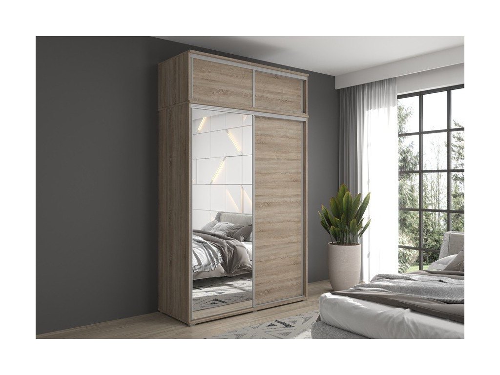Szafa z drzwiami przesuwnymi Liwia 150x202x45 cm – biała Elegancka Minimalistka z Maksymalną Funkcjonalnością