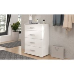 Biała szafka na buty z 4 frontami – 60x35x85 cm | Polska produkcja