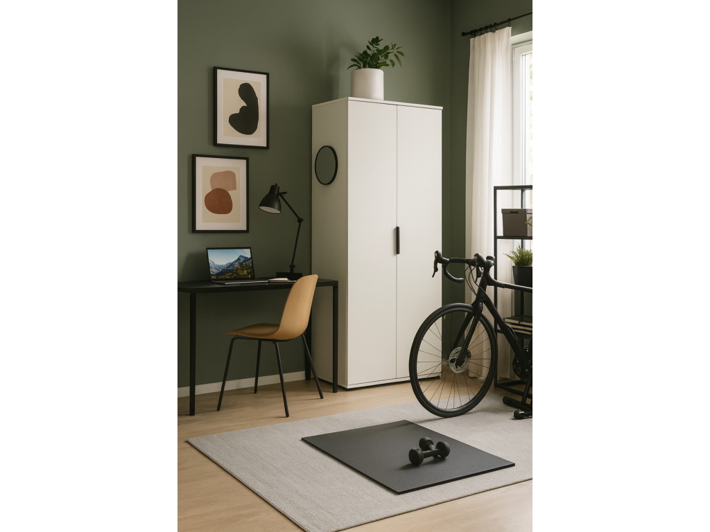 Szafa Modena 80 cm – biała, nowoczesna i pojemna garderoba