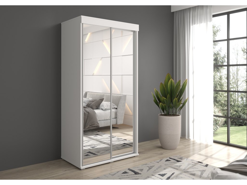 Szafa Przesuwna WERA 100 cm z lustrami – nowoczesny design