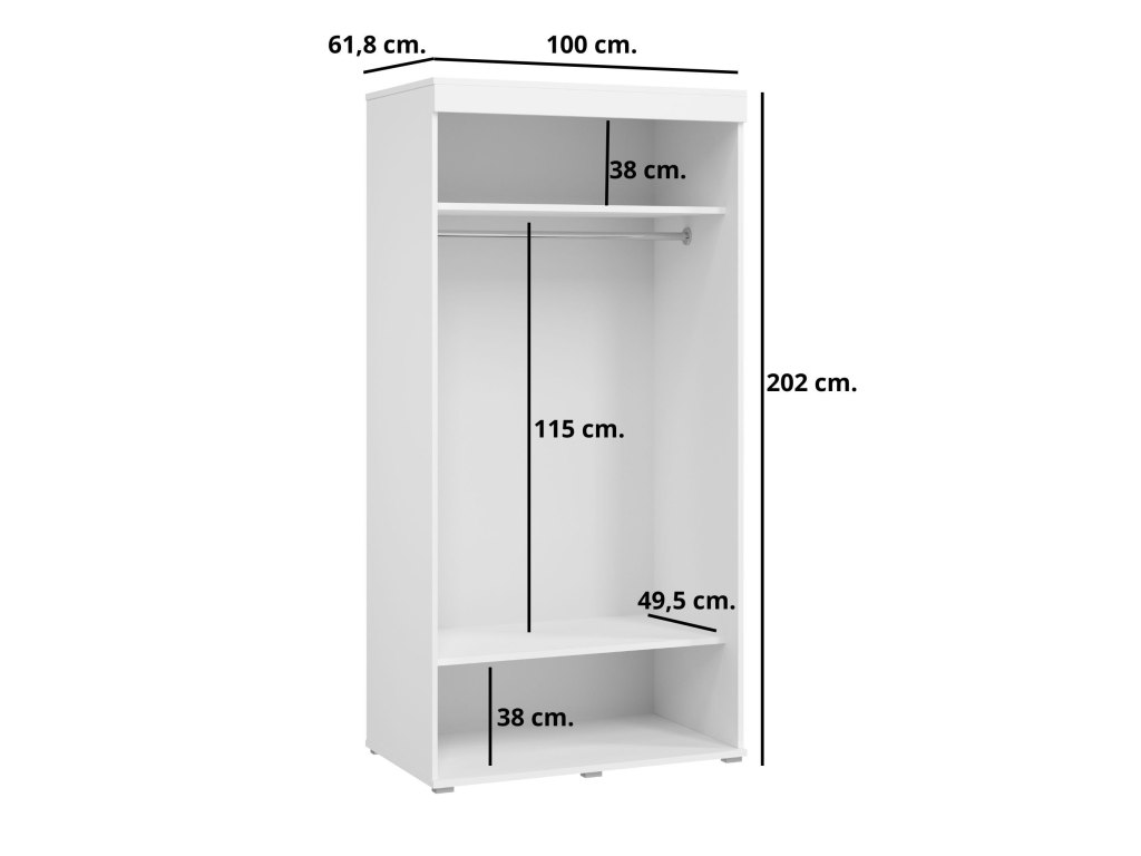 Szafa Przesuwna WERA 100 cm z lustrami – nowoczesny design
