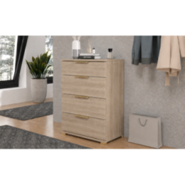 Szafka na Buty 4-Klapowa z Szufladą 60x35x82 cm Złote Uchwyty