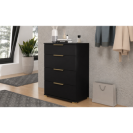 Szafka na Buty 4-Klapowa z Szufladą 60x35x82 cm Złote Uchwyty
