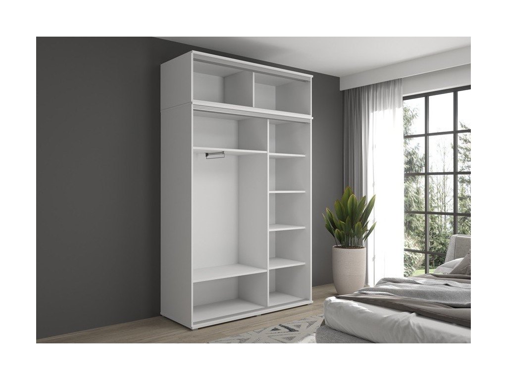Szafa z Nadstawką i Szufladami Liwia 2 – Lustro | Wysokość 247cm
